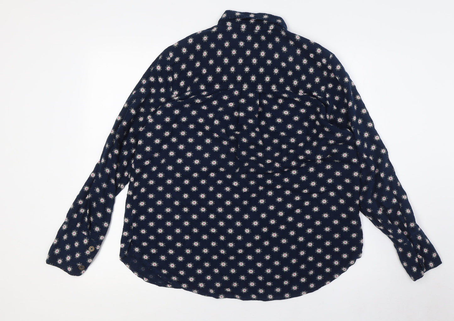 Womens UK Size 10 Marks and Spencer Blue Basic Button-Up