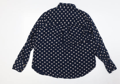 Womens UK Size 10 Marks and Spencer Blue Basic Button-Up