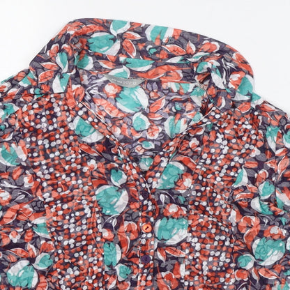 Womens UK Size 12 Per Una Multicoloured Basic Button-Up