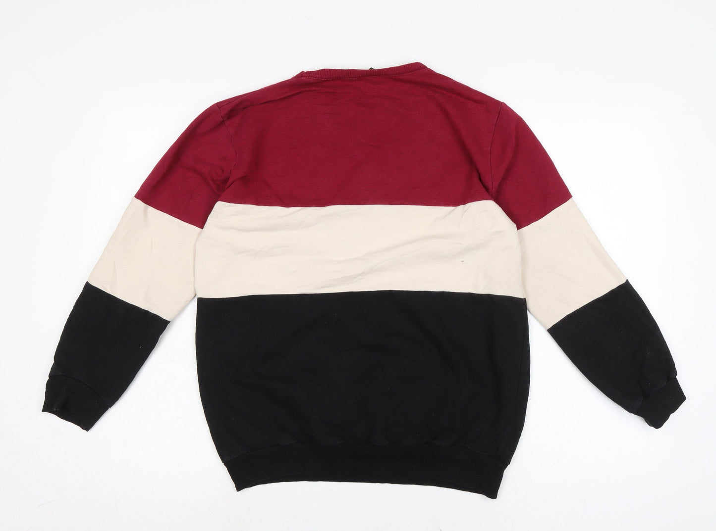 Hong gwiezdny Womens Multicoloured Colourblock Cotton Pullover Sweatshirt Size XL