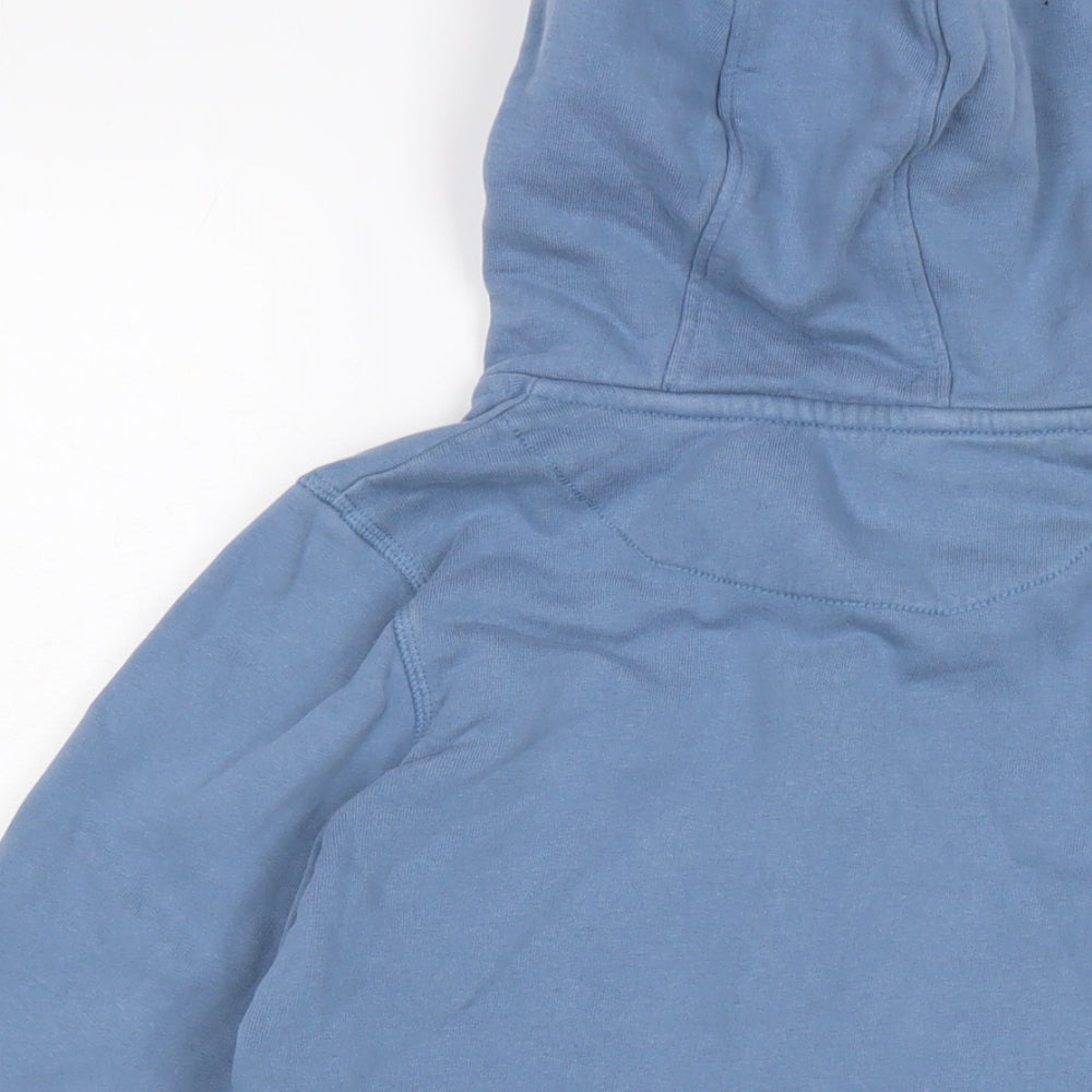 John Lewis Boys Blue Cotton Full Zip Hoodie Size 9 Years