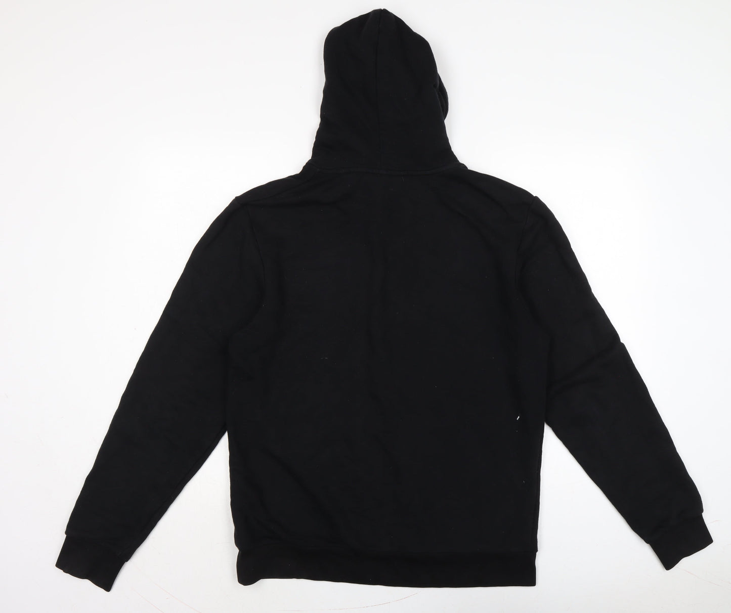 Il sarto Mens Black Cotton Pullover Hoodie Size M