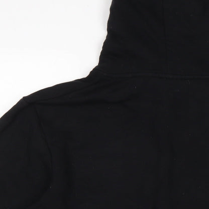 Il sarto Mens Black Cotton Pullover Hoodie Size M