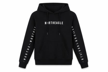 north eagle Womens Black Cotton Pullover Hoodie Size XS