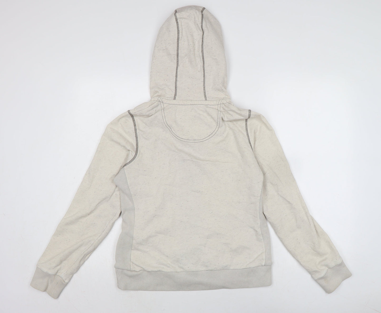 faithful & True Womens Ivory Cotton Full Zip Hoodie Size 12