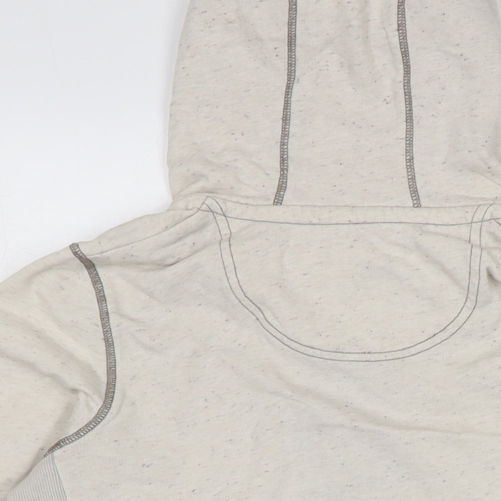 faithful & True Womens Ivory Cotton Full Zip Hoodie Size 12