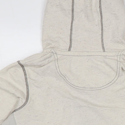 faithful & True Womens Ivory Cotton Full Zip Hoodie Size 12