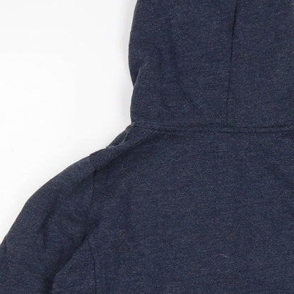 Hollister Womens Blue Cotton Pullover Hoodie Size M Button