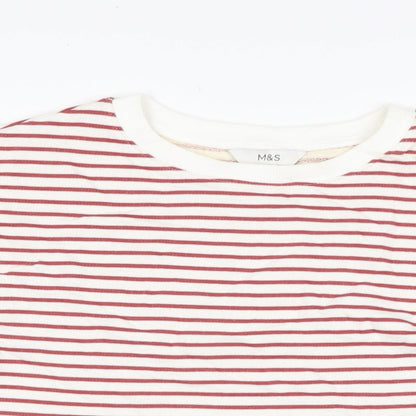 Marks and Spence Womens White Cotton Pullover Sweatshirt Size M