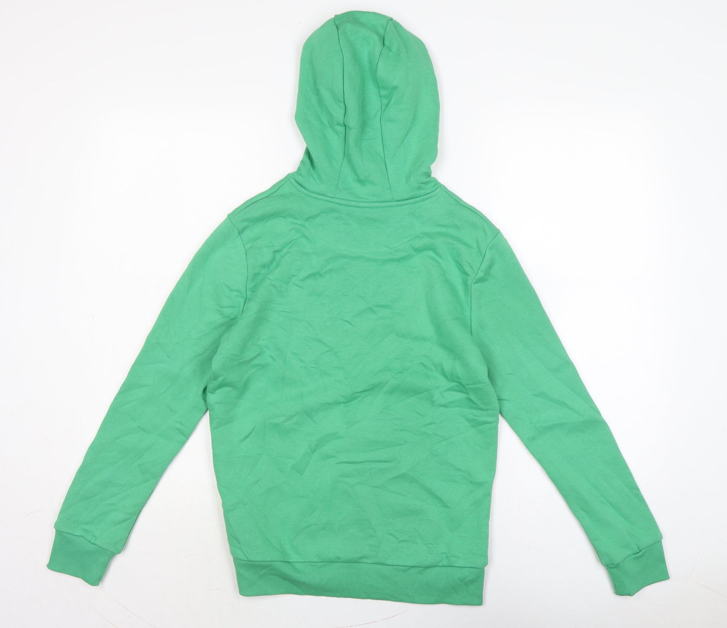 Marks and Spencer Boys Green Cotton Pullover Hoodie Size 12-13 Years