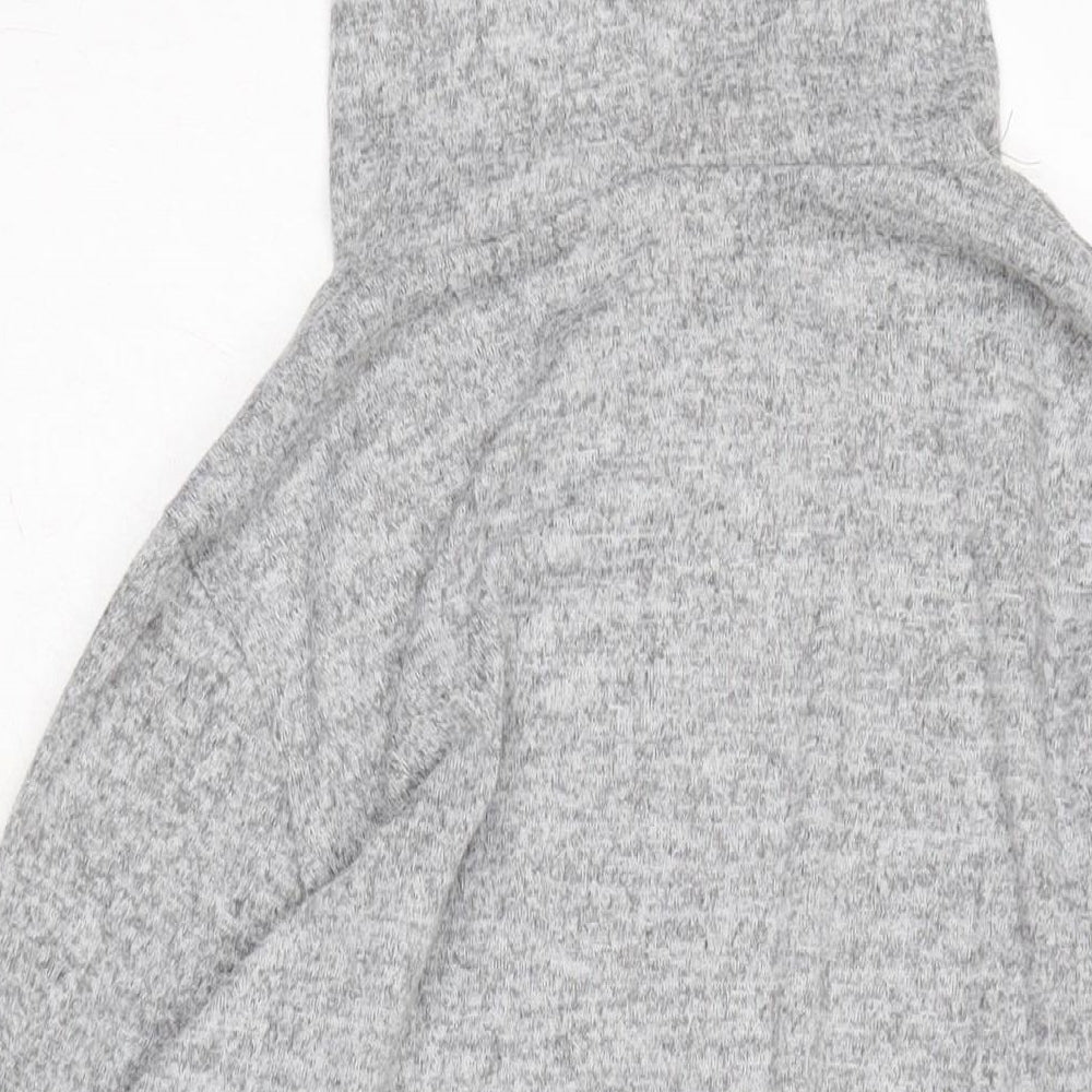 Ever Hottie Womens Grey Herringbone Polyester Jumper Dress Size XL Crew Neck