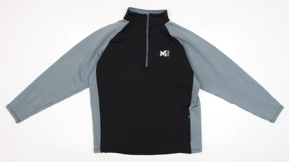 Millet Mens Black Polyester Pullover Casual Size L Mock Neck
