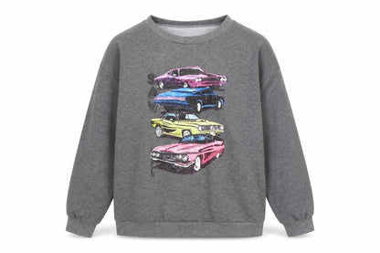 ROMWE Womens Grey Cotton Pullover Sweatshirt Size M