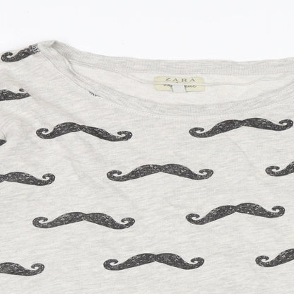 Womens UK Size M Zara Grey Jersey T-Shirt