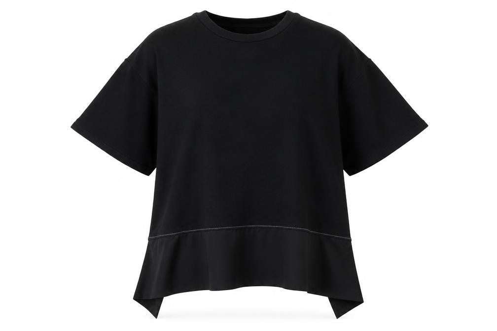 Womens UK Size L Zara Black Basic T-Shirt