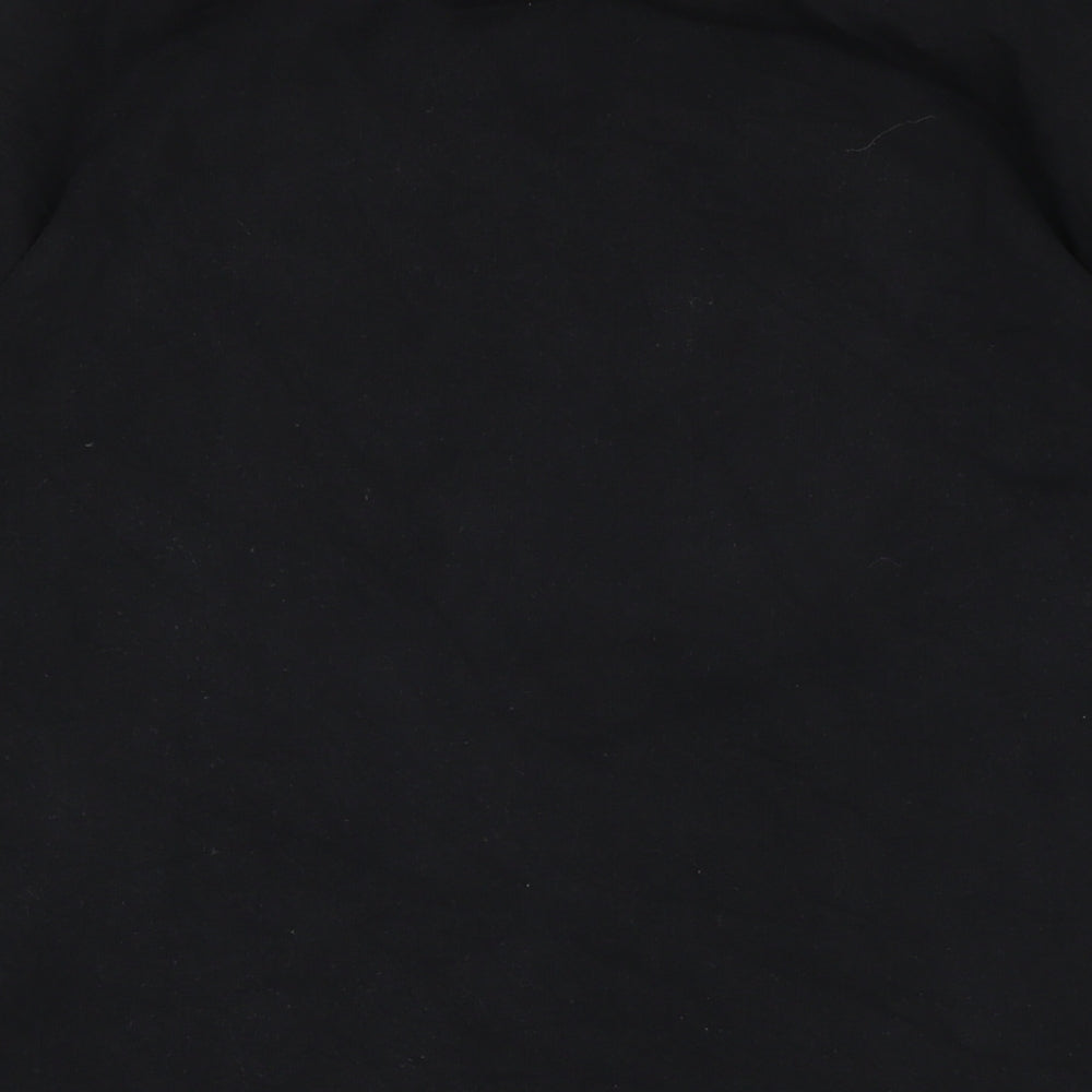 Womens UK Size L Zara Black Basic T-Shirt
