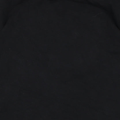 Womens UK Size L Zara Black Basic T-Shirt
