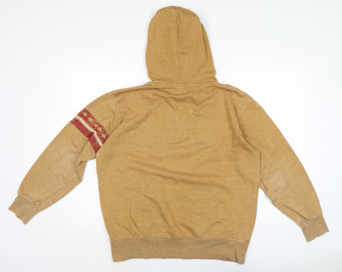 La radoute Womens Brown Houndstooth Cotton Pullover Hoodie Size L