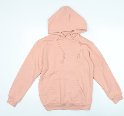 Brave Soul Womens Pink Cotton Pullover Hoodie Size XS