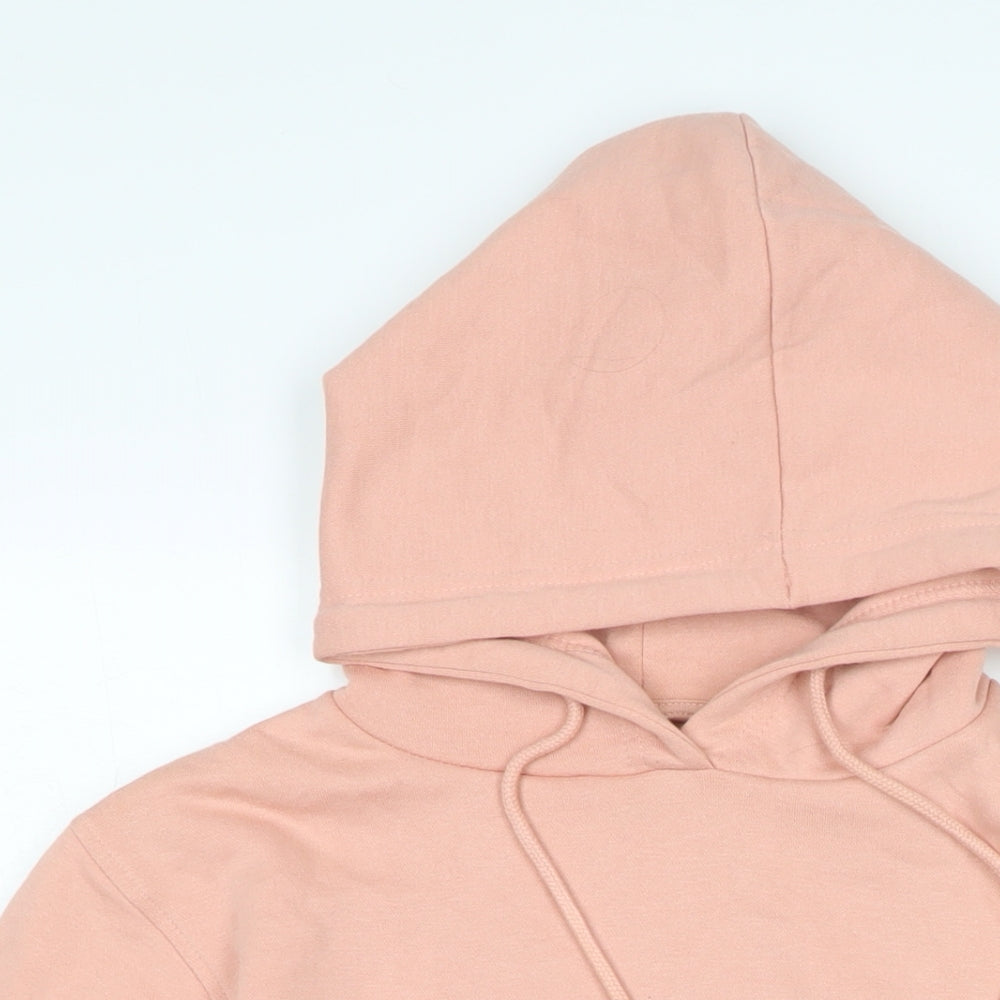 Brave Soul Womens Pink Cotton Pullover Hoodie Size XS