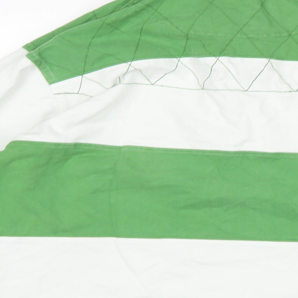 Lazy Jacks Mens Green Cotton Polo Size S Collared Button