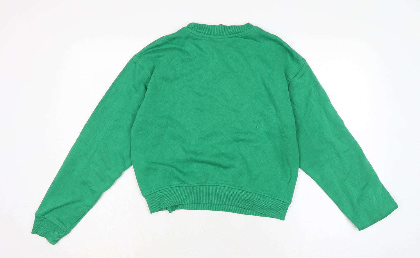 Divided Womens Green Cotton Pullover Sweatshirt Size M