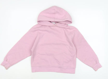 Zara Girls Purple Cotton Pullover Hoodie Size 8-9 Years