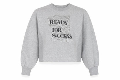 Zara Womens Grey Cotton Pullover Sweatshirt Size S