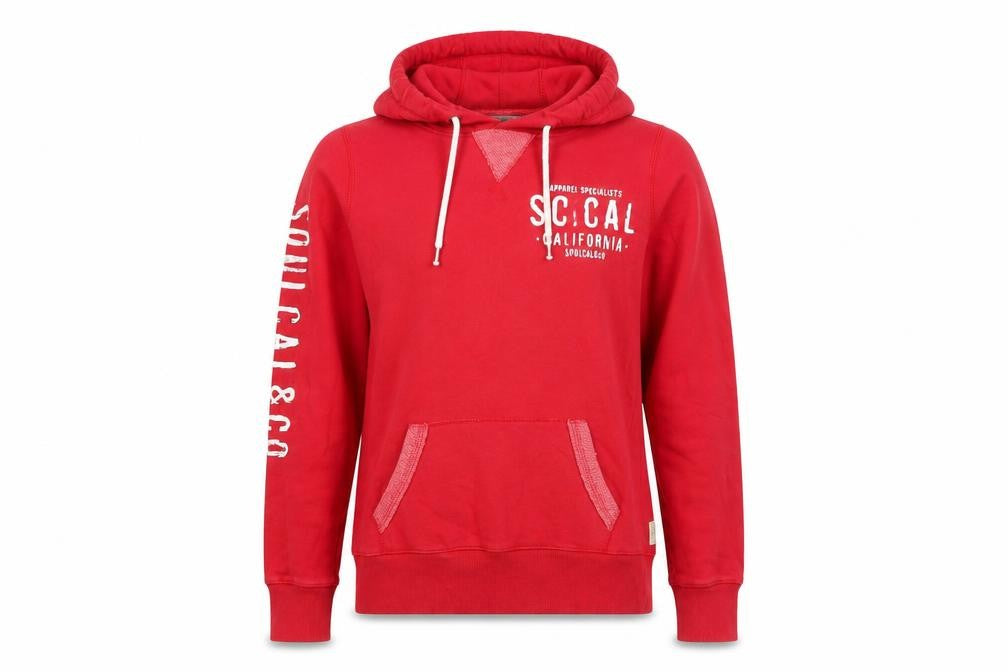 SoulCal Womens Red Cotton Pullover Hoodie Size 8