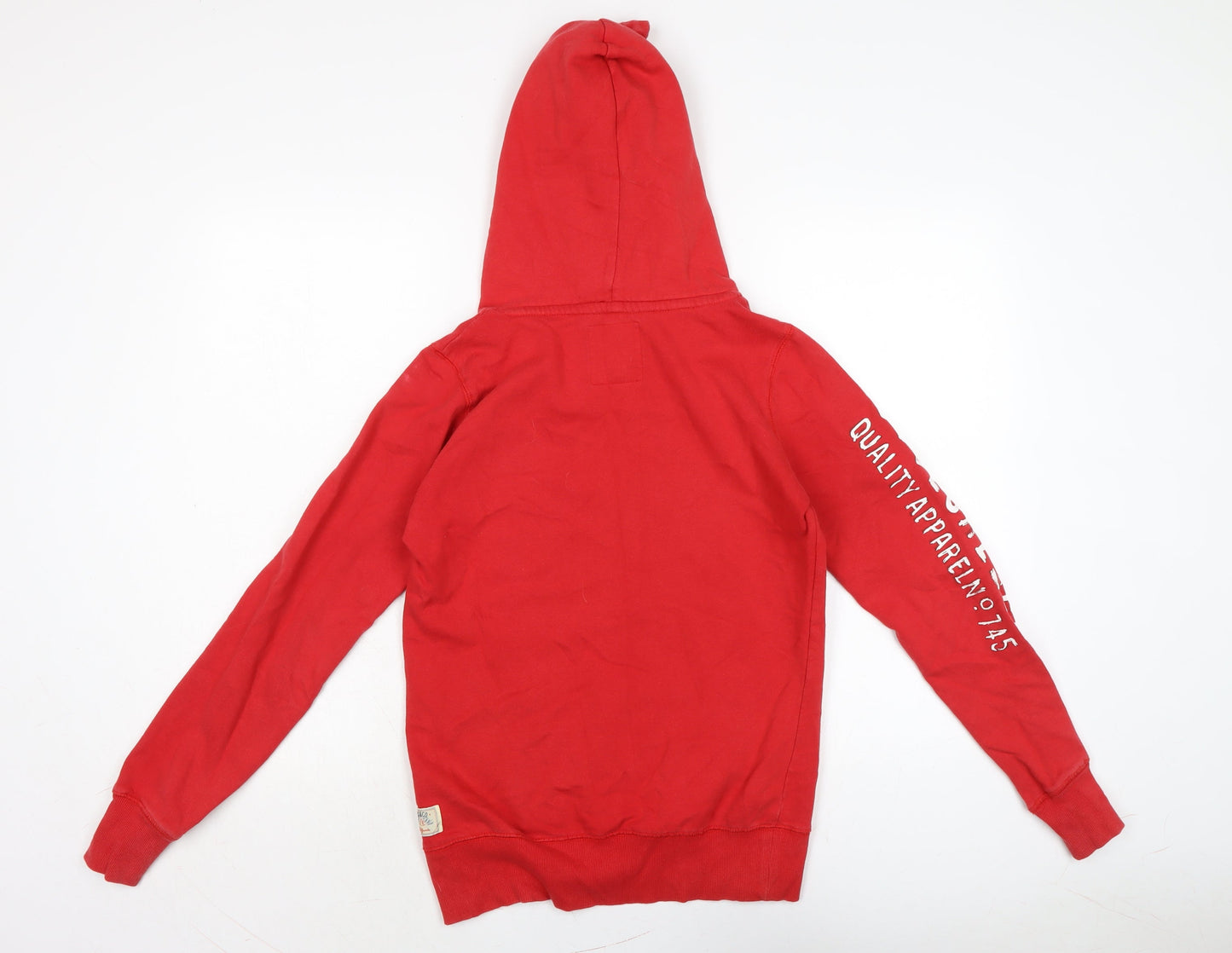 Soulcare & Co Womens Red Cotton Pullover Hoodie Size 8