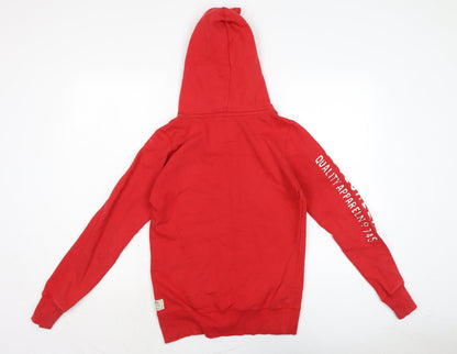 Soulcare & Co Womens Red Cotton Pullover Hoodie Size 8