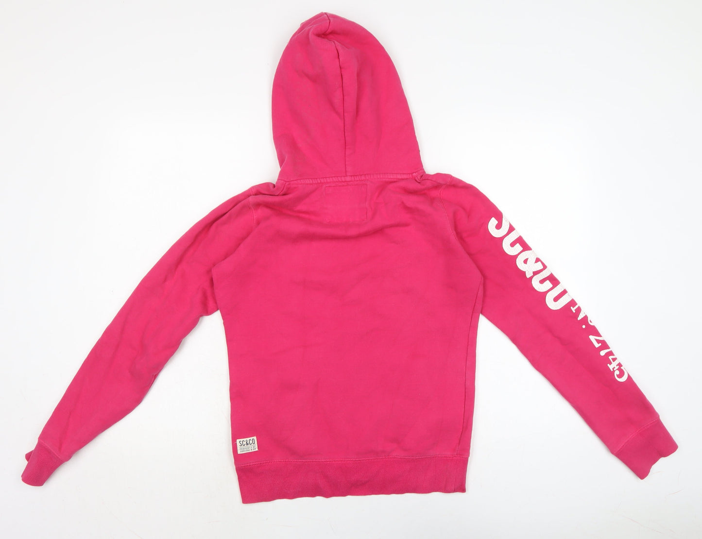 Soulcare & Co Womens Pink Cotton Pullover Hoodie Size 8