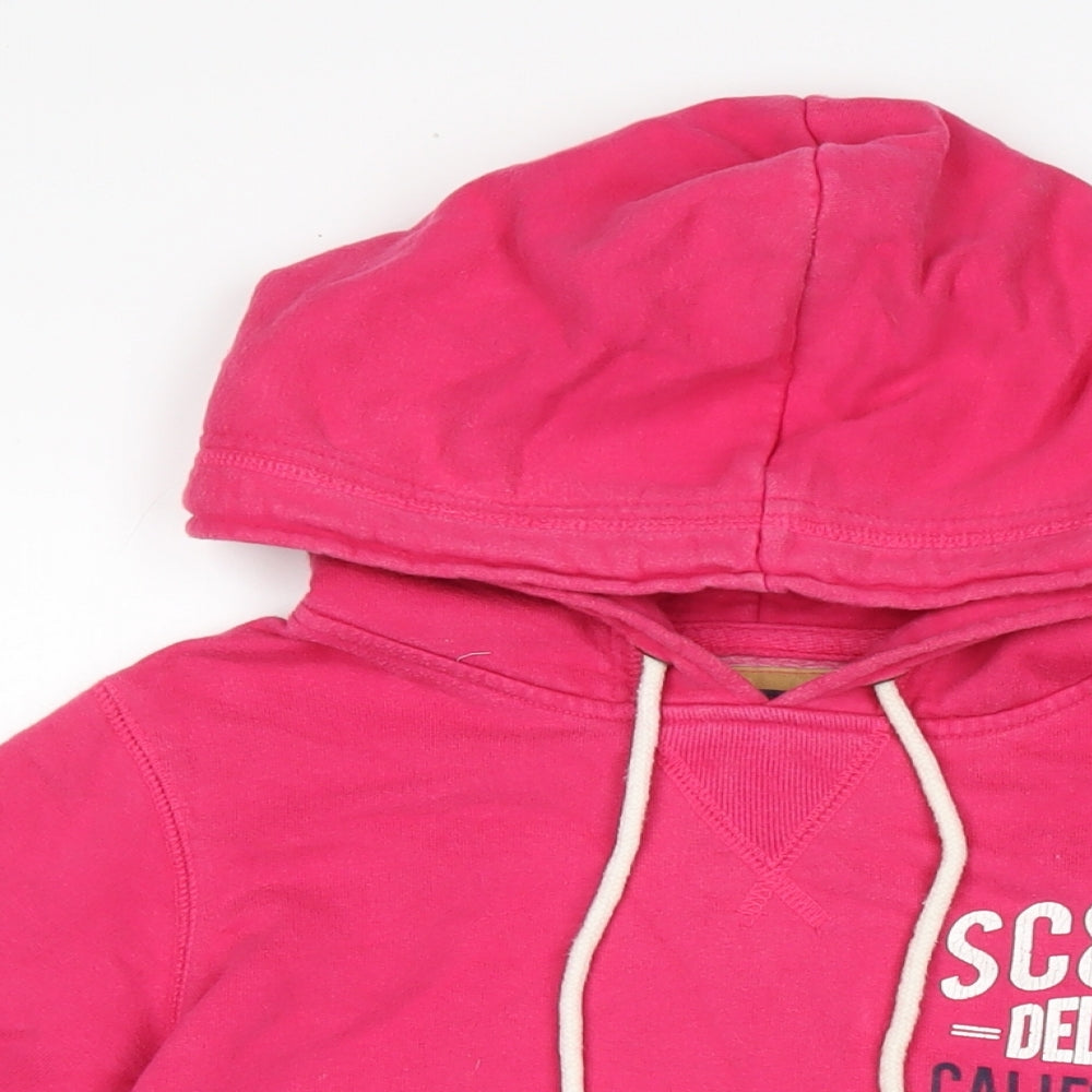 Soulcare & Co Womens Pink Cotton Pullover Hoodie Size 8