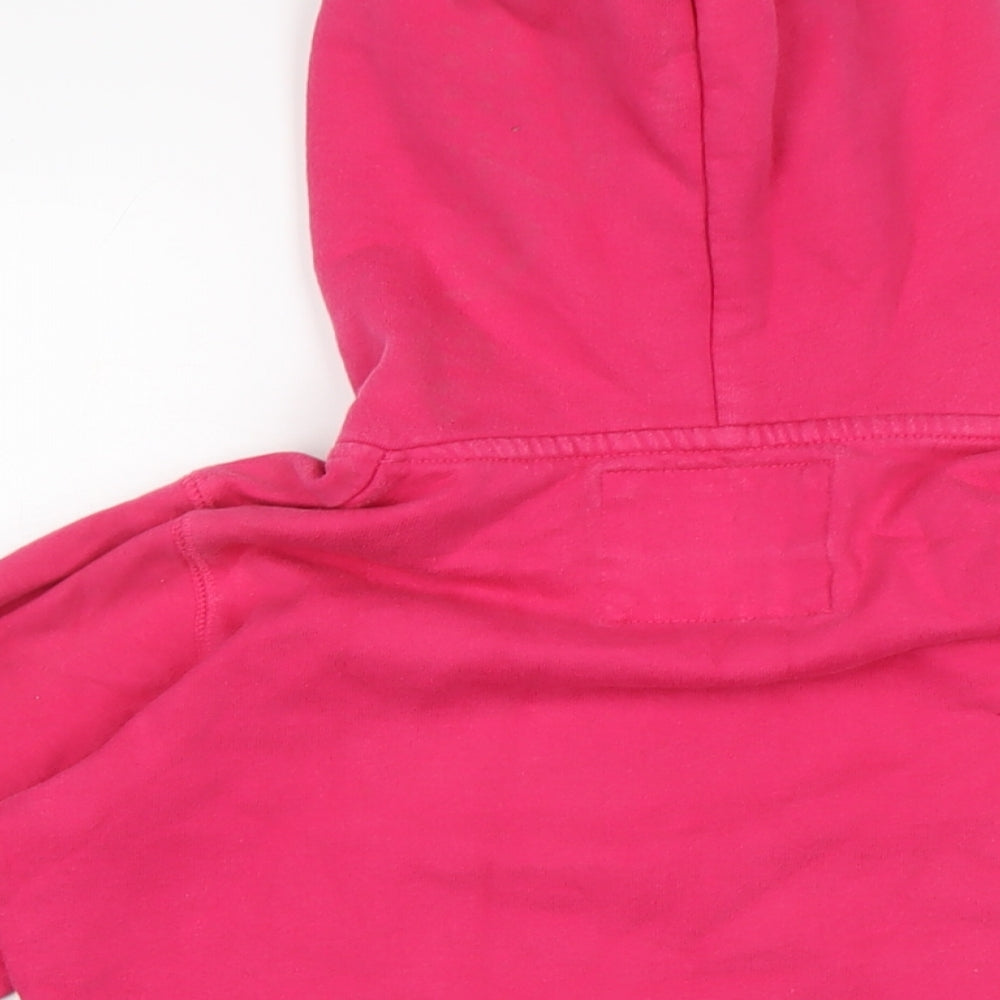 Soulcare & Co Womens Pink Cotton Pullover Hoodie Size 8