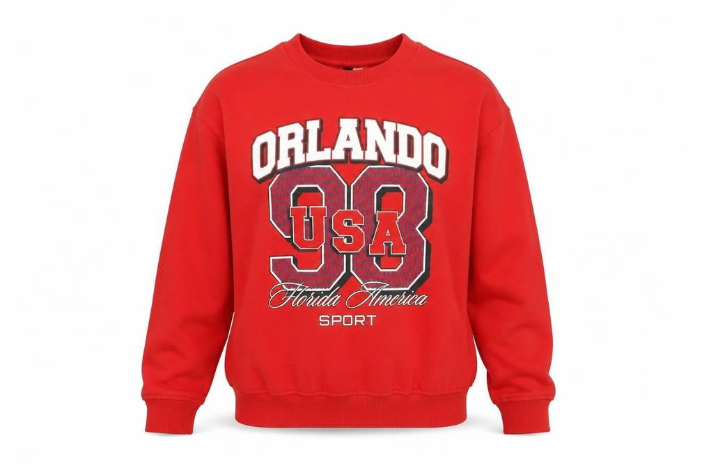 Womens UK Size M Divided Red Pullover Sweatshirt