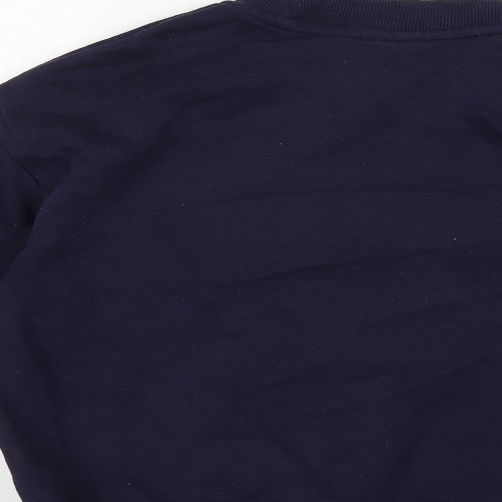 Divided Womens Blue Cotton Pullover Sweatshirt Size S