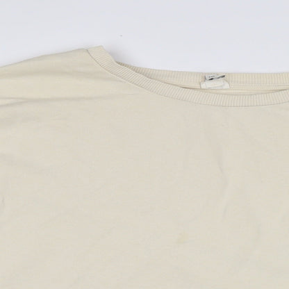 River Island Womens Ivory Cotton Pullover Sweatshirt Size 8