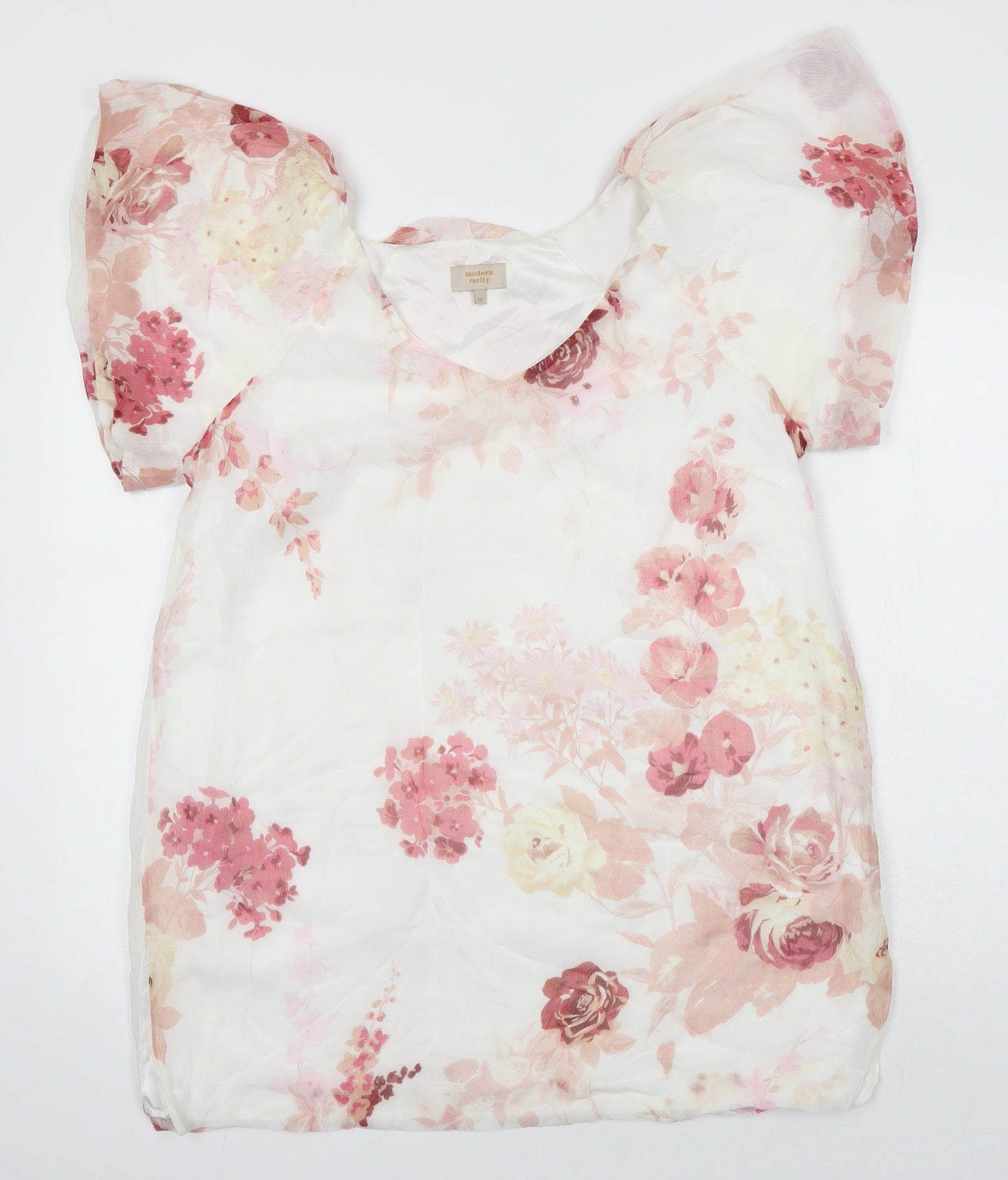 Modern rarity Womens Multicoloured Floral Viscose Kimono Blouse Size 10 Sweetheart