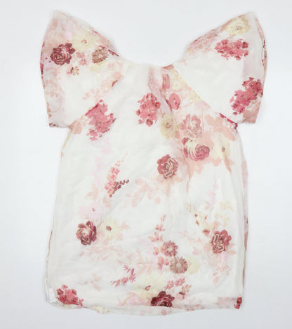 Modern rarity Womens Multicoloured Floral Viscose Kimono Blouse Size 10 Sweetheart