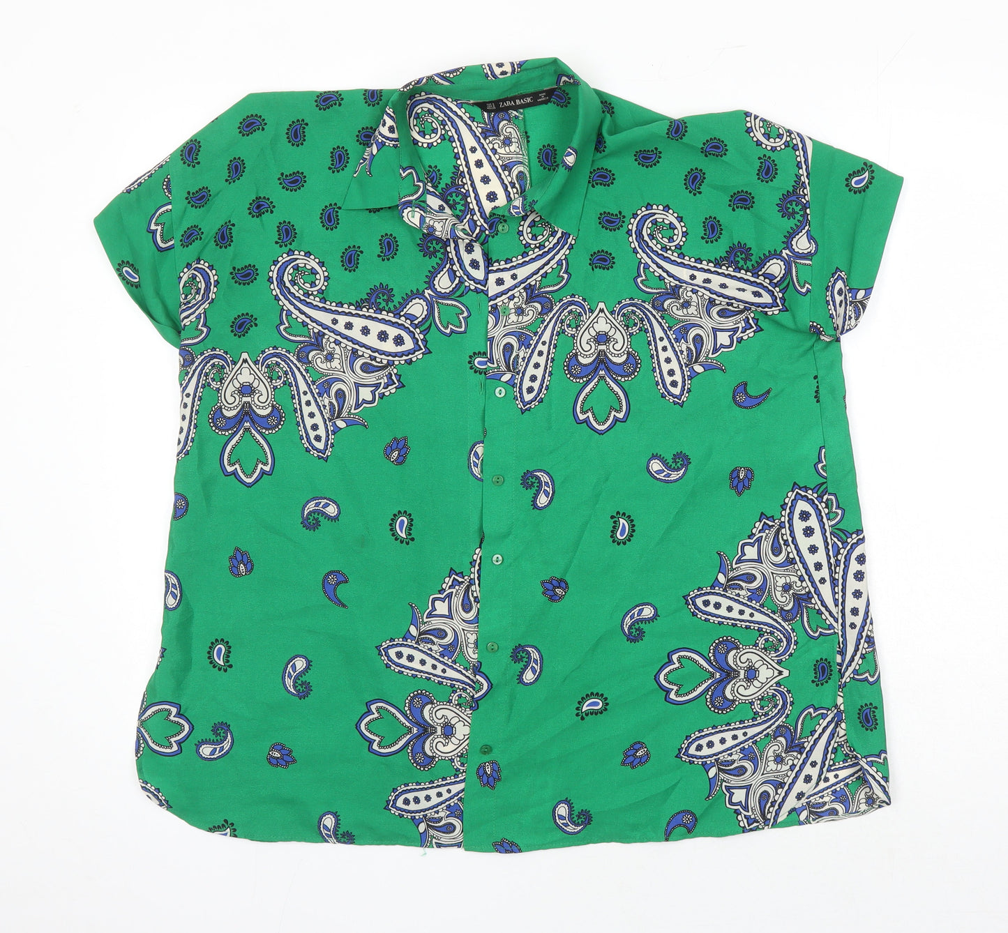 Womens UK Size S Zara Multicoloured Tunic Blouse