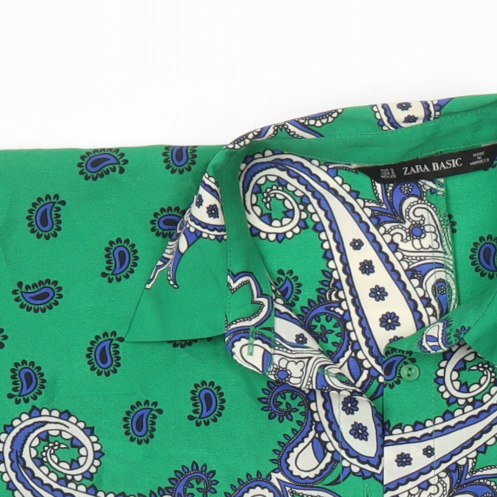 Womens UK Size S Zara Multicoloured Tunic Blouse