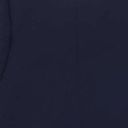 M&S Womens Blue Polyester Tunic Blouse Size 16 Boat Neck