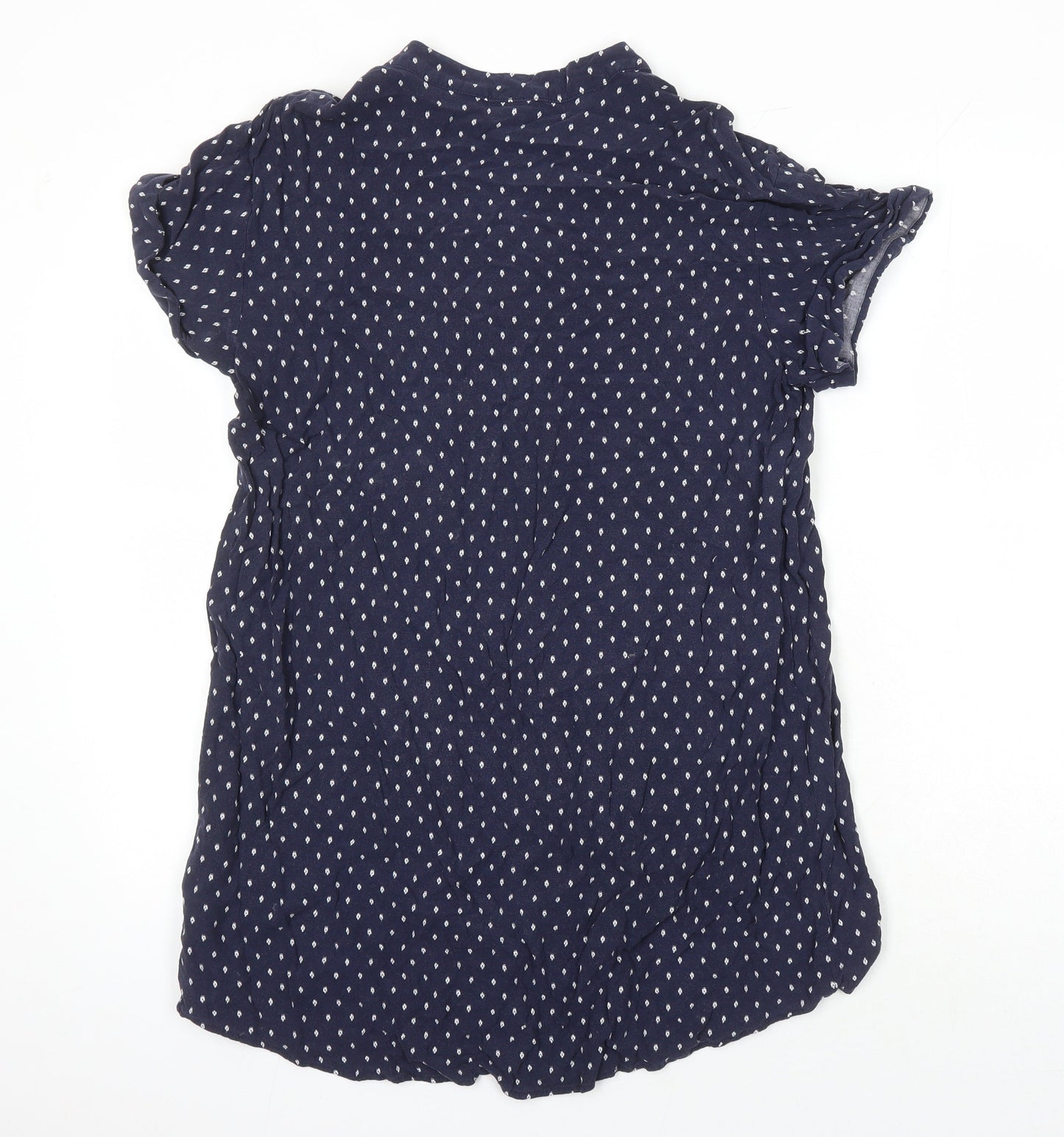 Womens UK Size 10 H&M Blue Tunic Blouse