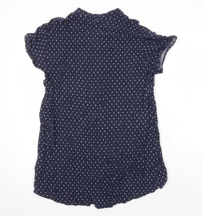 Womens UK Size 10 H&M Blue Tunic Blouse