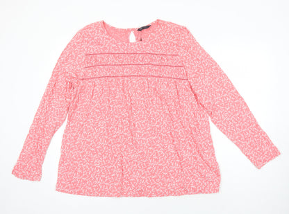 Womens UK Size 18 M&S Pink Tunic Blouse