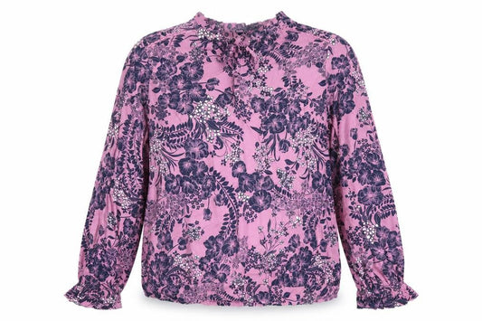 Marks & Spencer Womens Multicoloured Floral Viscose Tunic Blouse Size 10 Collared