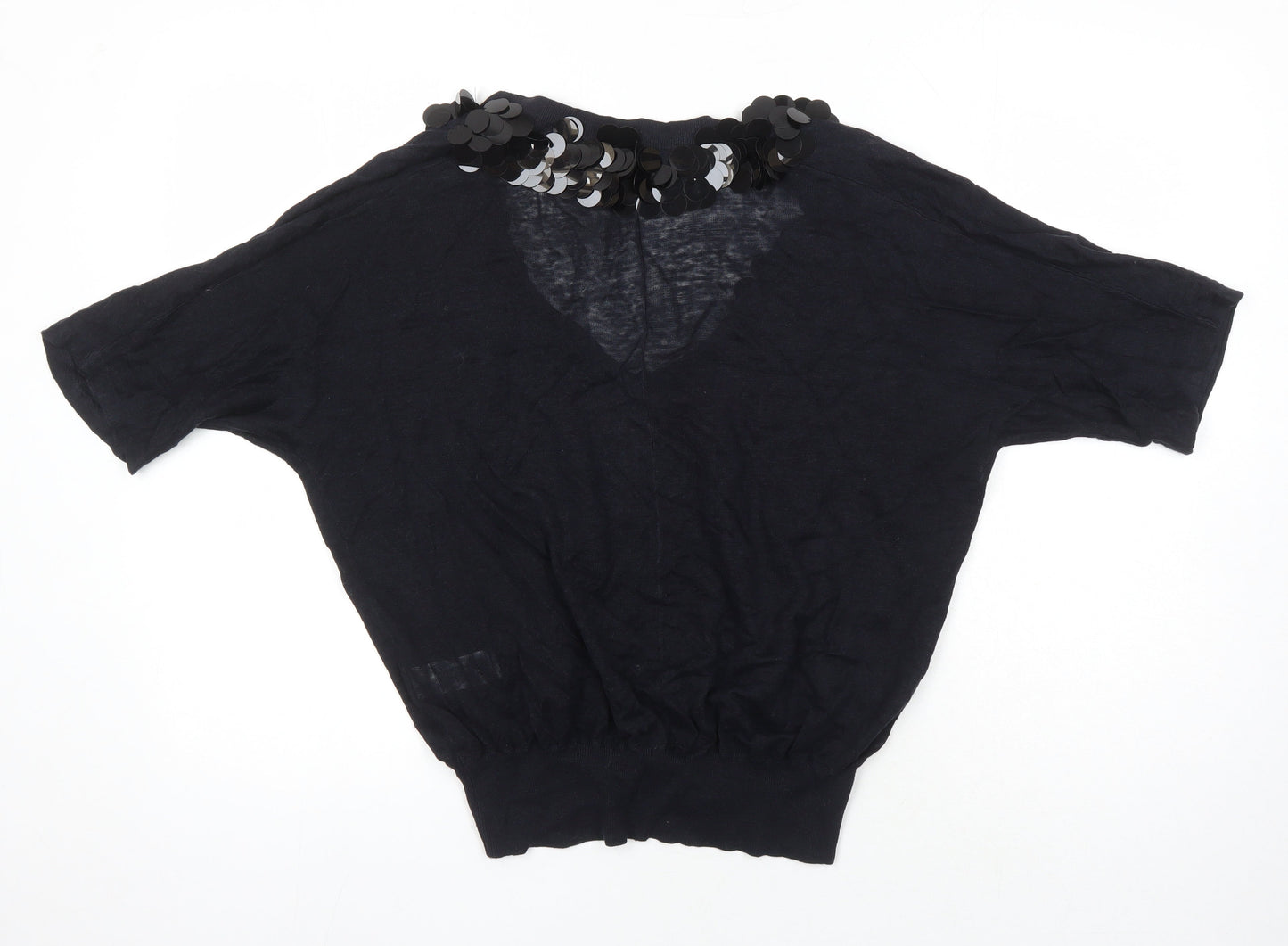 Womens UK Size S NICOLE FARHI Black Pullover Jumper