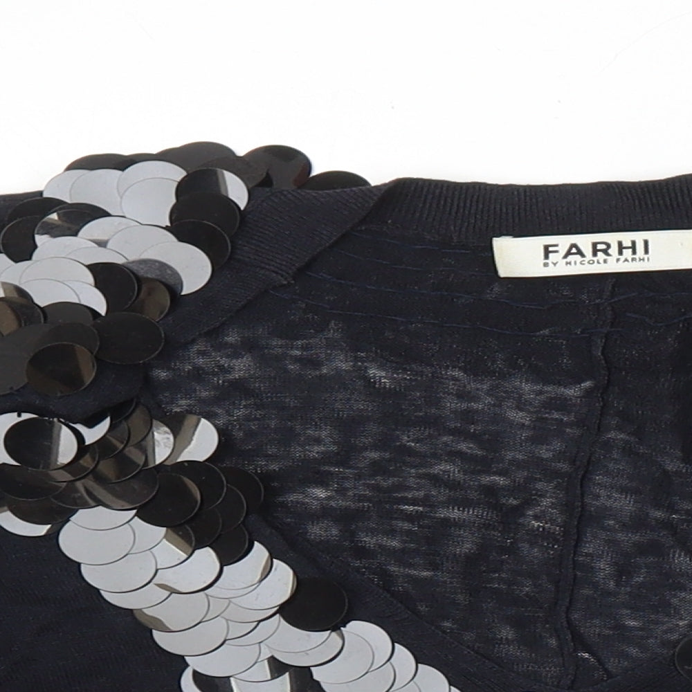 Womens UK Size S NICOLE FARHI Black Pullover Jumper