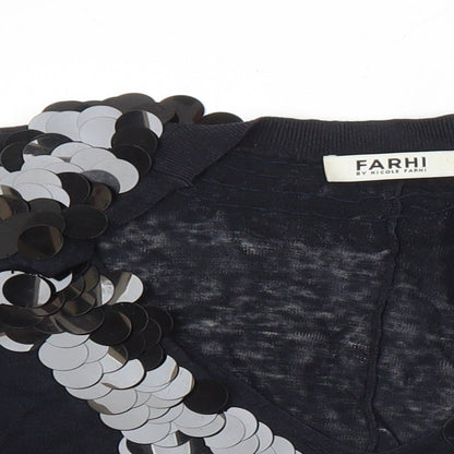 Womens UK Size S NICOLE FARHI Black Pullover Jumper
