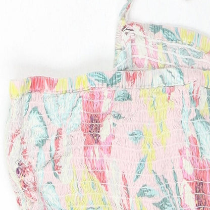 Accessorize Womens Multicoloured Floral 100% Cotton Mini One Size Off the Shoulder - Halter Neck